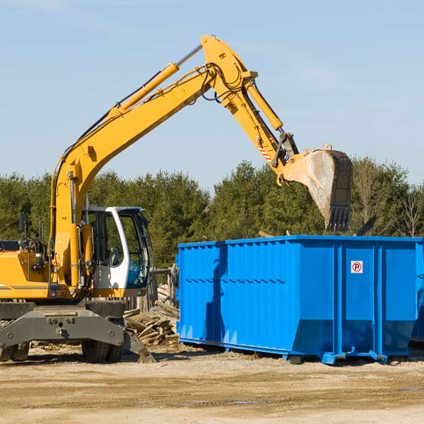 are there any restrictions on where a residential dumpster can be placed in Garden Acres California